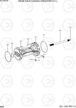 6800 REAR AXLE CASING GROUP(#1721-) HL770-7A, Hyundai