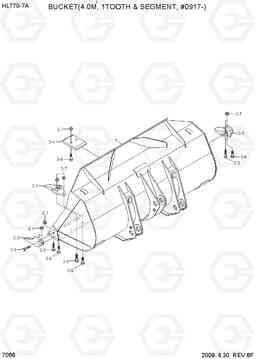 7066 BUCKET(4.0M3, 1TOOTH & SEGMENT) HL770-7A, Hyundai