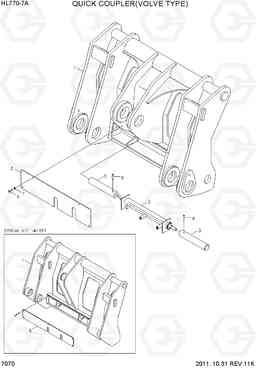 7070 QUICK COUPLER(VOLVO TYPE) HL770-7A, Hyundai