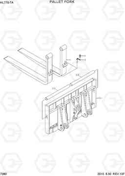 7080 PALLET FORK HL770-7A, Hyundai