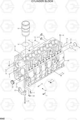 9040 CYLINDER BLOCK HL770-7A, Hyundai