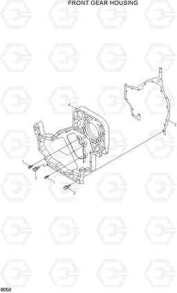 9050 FRONT GEAR HOUSING HL770-7A, Hyundai