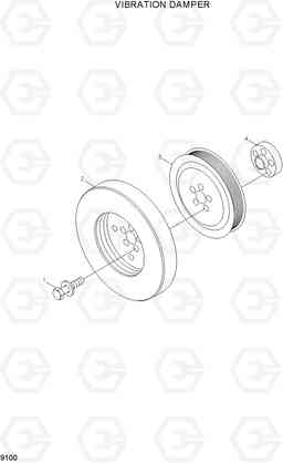 9100 VIBRATION DAMPER HL770-7A, Hyundai