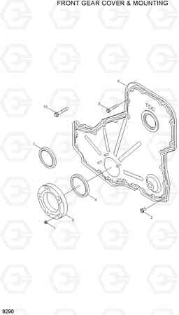 9290 FRONT GEAR COVER & MOUNTING HL770-7A, Hyundai