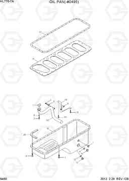 9460 OIL PAN(-#0495) HL770-7A, Hyundai