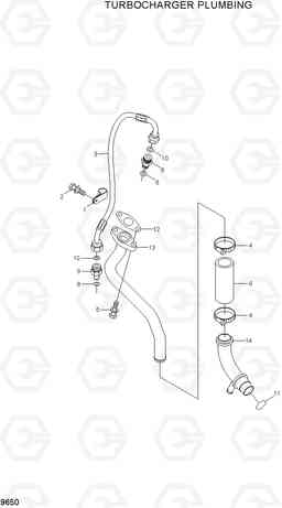 9650 TUBOCHARGER PLUMBING HL770-7A, Hyundai