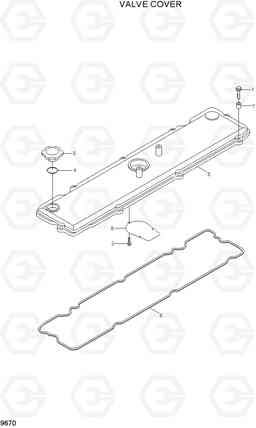 9670 VALVE COVER HL770-7A, Hyundai