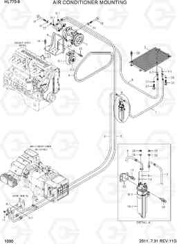 1090 AIR CONDITIONER MOUNTING HL770-9, Hyundai