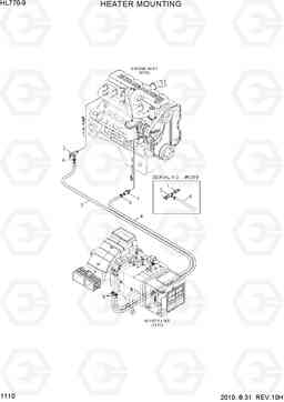 1110 HEATER MOUNTING HL770-9, Hyundai