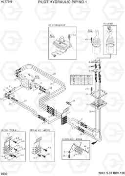 3030 PILOT HYDRAULIC PIPING 1 HL770-9, Hyundai