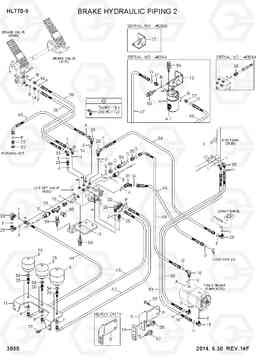 3090 BRAKE HYDRAULIC PIPING 2 HL770-9, Hyundai