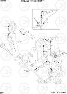 3100 GREASE PIPING(FRONT) HL770-9, Hyundai