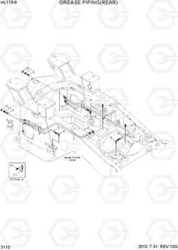 3110 GREASE PIPING(REAR) HL770-9, Hyundai