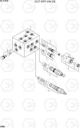 4080 CUT OFF VALVE HL770-9, Hyundai