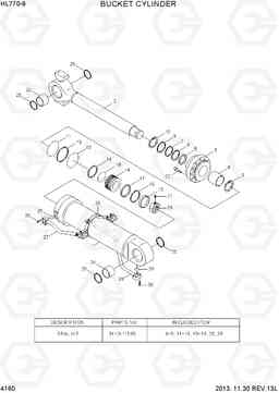 4160 BUCKET CYLINDER HL770-9, Hyundai