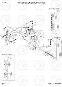 6050 TRANSMISSION COOLING PIPING HL770-9, Hyundai