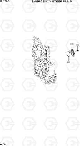 6250 EMERGENCY STEER PUMP HL770-9, Hyundai