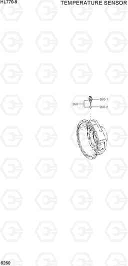 6260 TEMPERATURE SENSOR HL770-9, Hyundai