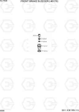 6330 FRONT BRAKE BLEEDER(-#0178) HL770-9, Hyundai