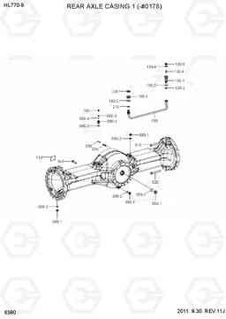 6380 REAR AXLE CASING 1(-#0178) HL770-9, Hyundai