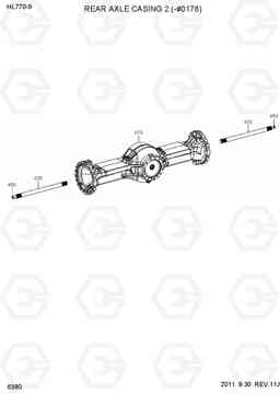 6390 REAR AXLE CASING 2(-#0178) HL770-9, Hyundai