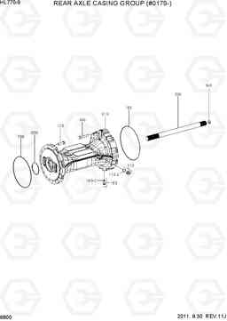 6800 REAR AXLE CASING GROUP(#0179-) HL770-9, Hyundai