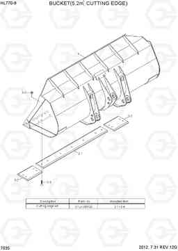 7035 BUCKET(5.2M3, CUTTING EDGE) HL770-9, Hyundai