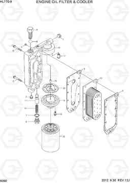 9390 ENGINE OIL FILTER & COOLER HL770-9, Hyundai