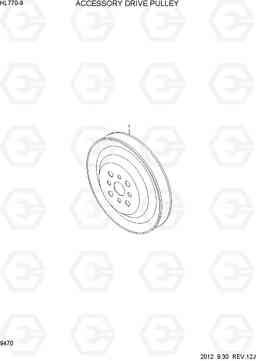 9470 ACCESSORY DRIVE PULLEY HL770-9, Hyundai