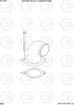 9690 WATER INLET CONNECTION HL770-9, Hyundai