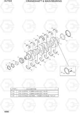 A060 CRANKSHAFT & MAIN BEARING HL770-9, Hyundai