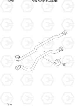 A190 FUEL FILTER PLUMBING HL770-9, Hyundai