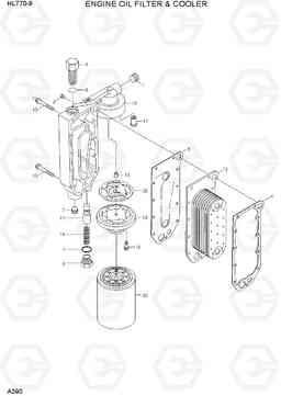 A390 ENGINE OIL FILTER & COOLER HL770-9, Hyundai