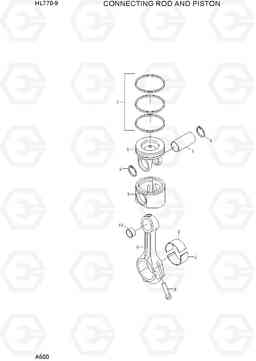 A500 CONNECTING ROD AND PISTON HL770-9, Hyundai