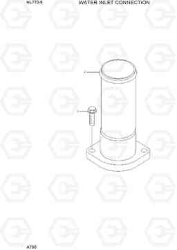 A700 WATER OUTLET CONNECTION HL770-9, Hyundai