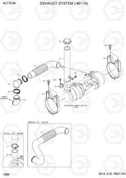 1060 EXHAUST SYSTEM(-#0119) HL770-9A, Hyundai