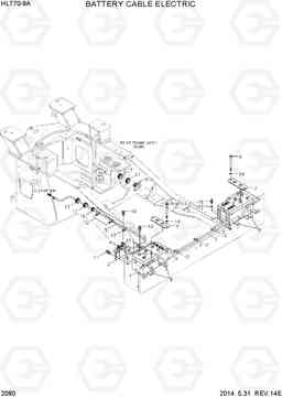 2080 BATTERY CABLE ELECTRIC HL770-9A, Hyundai