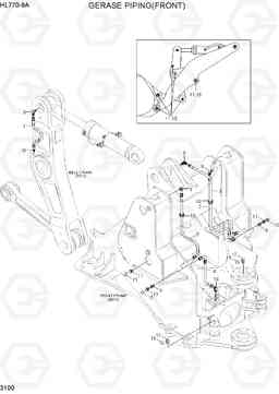 3100 GREASE PIPING(FRONT) HL770-9A, Hyundai