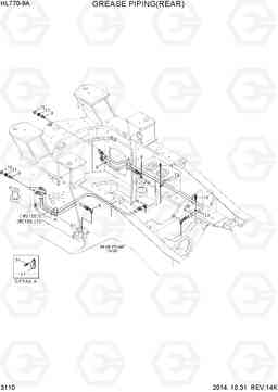 3110 GREASE PIPING(REAR) HL770-9A, Hyundai