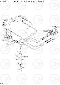 3160 RIDE CONTROL HYDRAULIC PIPING HL770-9A, Hyundai