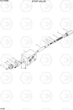 4110 STOP VALVE HL770-9A, Hyundai