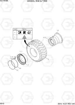 6010 WHEEL RIM & TIRE HL770-9A, Hyundai