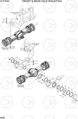 6020 FRONT & REAR AXLE MTG HL770-9A, Hyundai