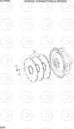 6070 ENGINE CONNECTION(4-SPEED) HL770-9A, Hyundai