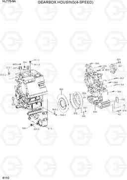 6110 GEARBOX HOUSING(4-SPEED) HL770-9A, Hyundai