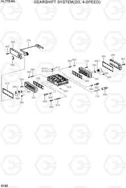 6190 GEAR SHIFT SYSTEM(2/3, 4-SPEED) HL770-9A, Hyundai