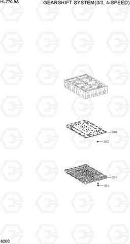 6200 GEAR SHIFT SYSTEM(3/3, 4-SPEED) HL770-9A, Hyundai