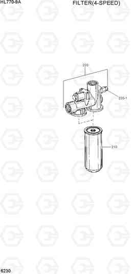 6230 FILTER(4-SPEED) HL770-9A, Hyundai