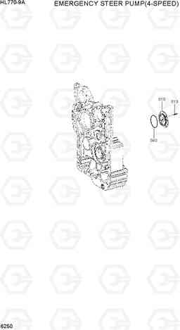 6250 EMERGENCY STEER PUMP(4-SPEED) HL770-9A, Hyundai