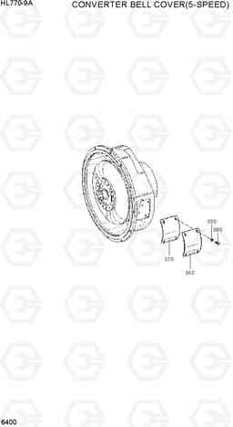 6400 CONVERTER BELL COVER(5-SPEED) HL770-9A, Hyundai